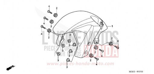 KOTFLUEGEL, VORNE (CBR600RR5/6) CBR600RR5 de 2005
